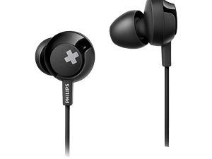 אוזניות כפתור +Philips SHE4305BK BASS שחור